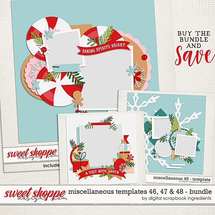 Miscellaneous 46, 47 & 48 Template Bundle by Digital Scrapbook Ingredients