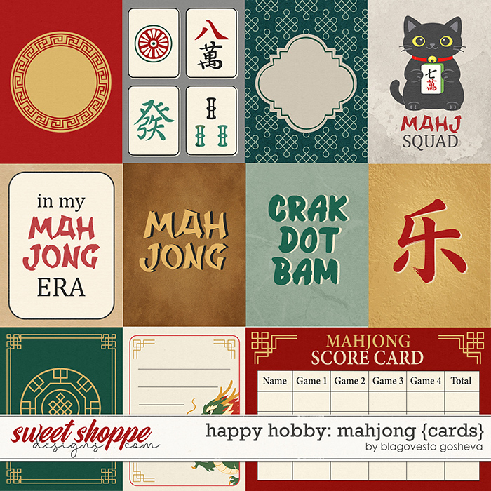 Happy Hobby: Mahjong {cards} by Blagovesta Gosheva