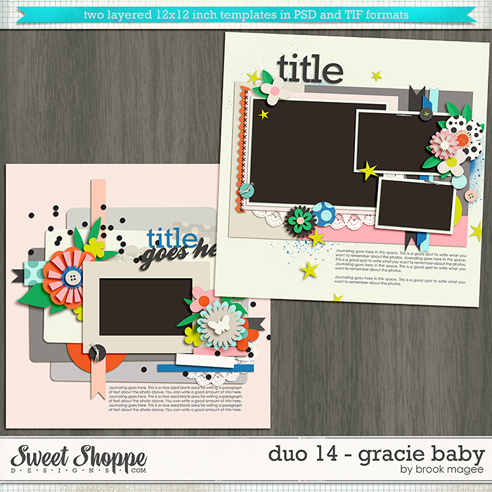 Brook's Templates - Duo 14 - Gracie Baby by Brook Magee Brook's Templates - Duo 14 - Gracie Baby by Brook Magee