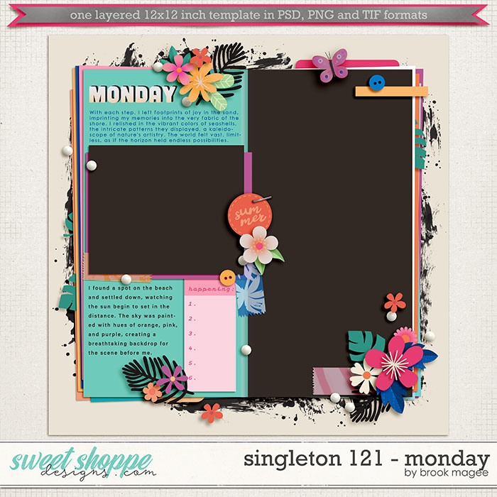 Brook's Templates - Singleton 121 - Monday by Brook Magee 