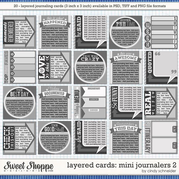 Cindy's Layered Cards - Mini Journalers 2 by Cindy Schneider