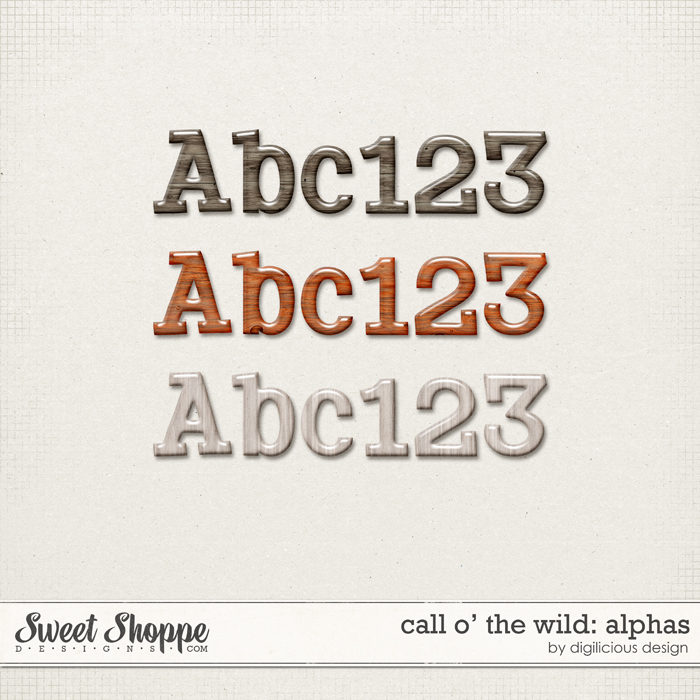 Call O' The Wild Alphas by Digilicious Design