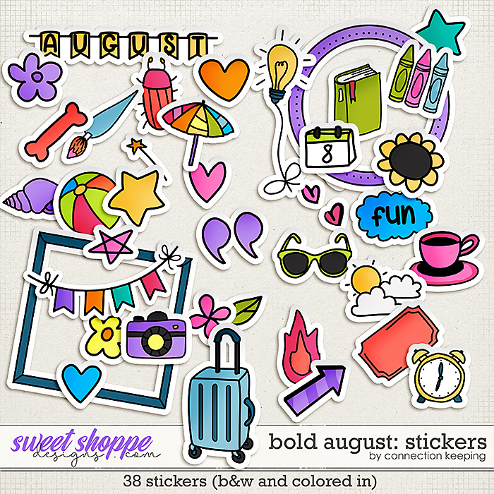 Bold August Stickers by Connection Keeping