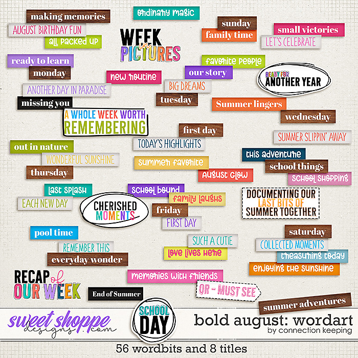 Bold August WordArt by Connection Keeping