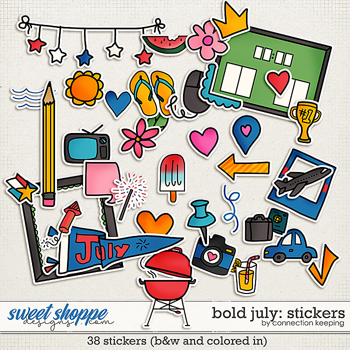 Bold July Stickers by Connection Keeping