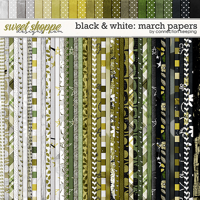 Black & White: March Paper Pack by Connection Keeping