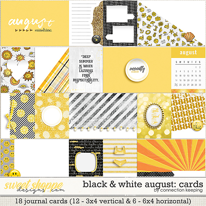 Black & White: August Journal Cards by Connection Keeping