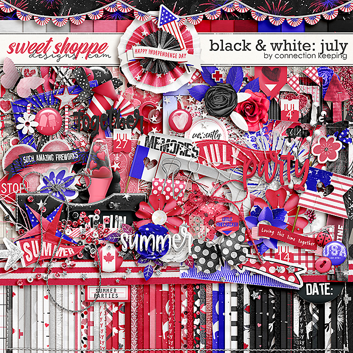 Black & White: July Kit by Connection Keeping