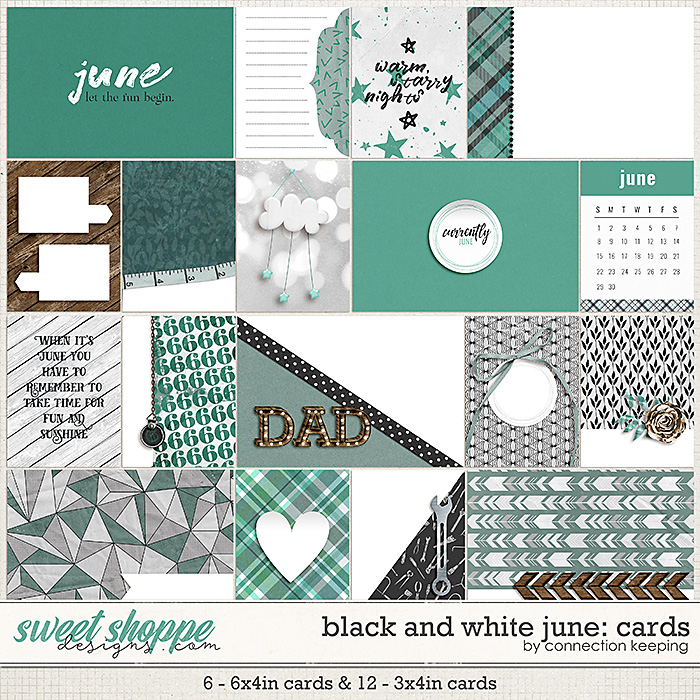 Black & White: June Journal Cards by Connection Keeping