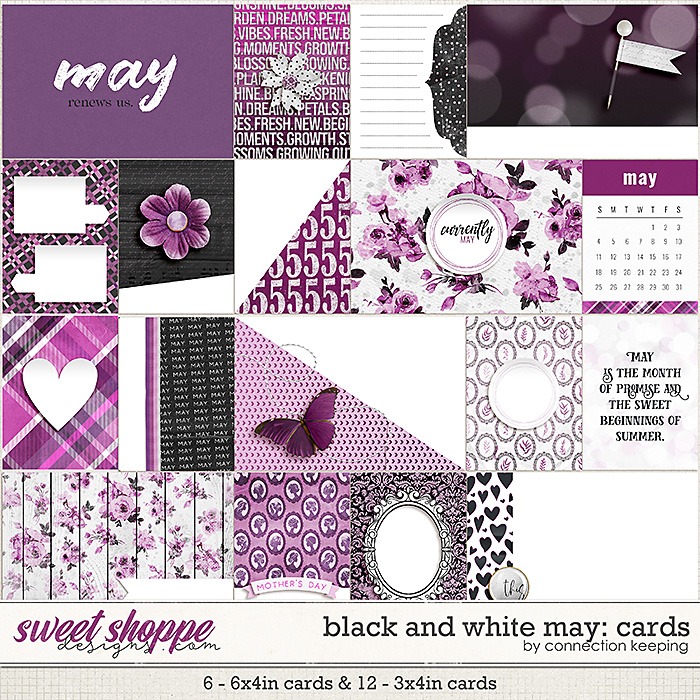 Black & White: May Journal Cards by Connection Keeping