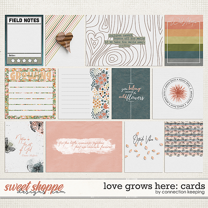 Love Grows Here Journal Cards by Connection Keeping