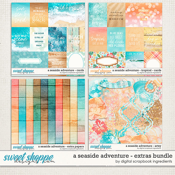 A Seaside Adventure Extras Bundle by Digital Scrapbook Ingredients