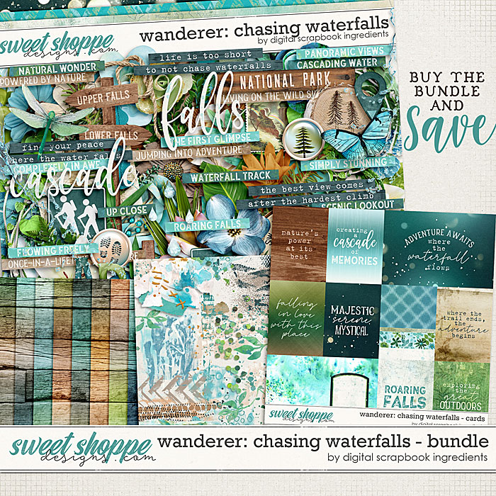 Wanderer: Chasing Waterfalls Bundle by Digital Scrapbook Ingredients