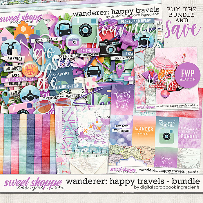 Wanderer: Happy Travels Bundle & *FWP* by Digital Scrapbook Ingredients