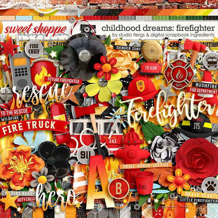 Childhood Dreams: Firefighter by Studio Flergs & Digital Scrapbook Ingredients