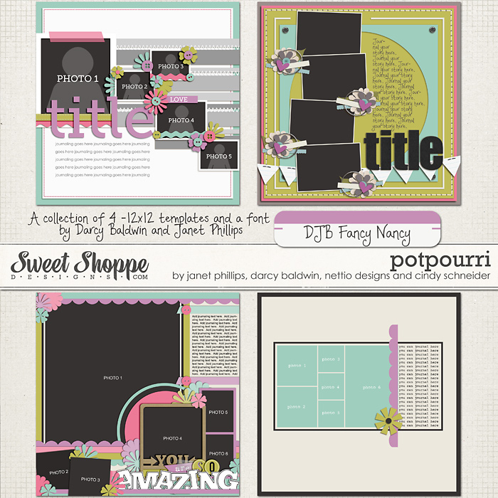 *LIMITED EDITION* Potpourri by Cindy Schneider, Darcy Baldwin, Janet Phillips & Nettio Designs