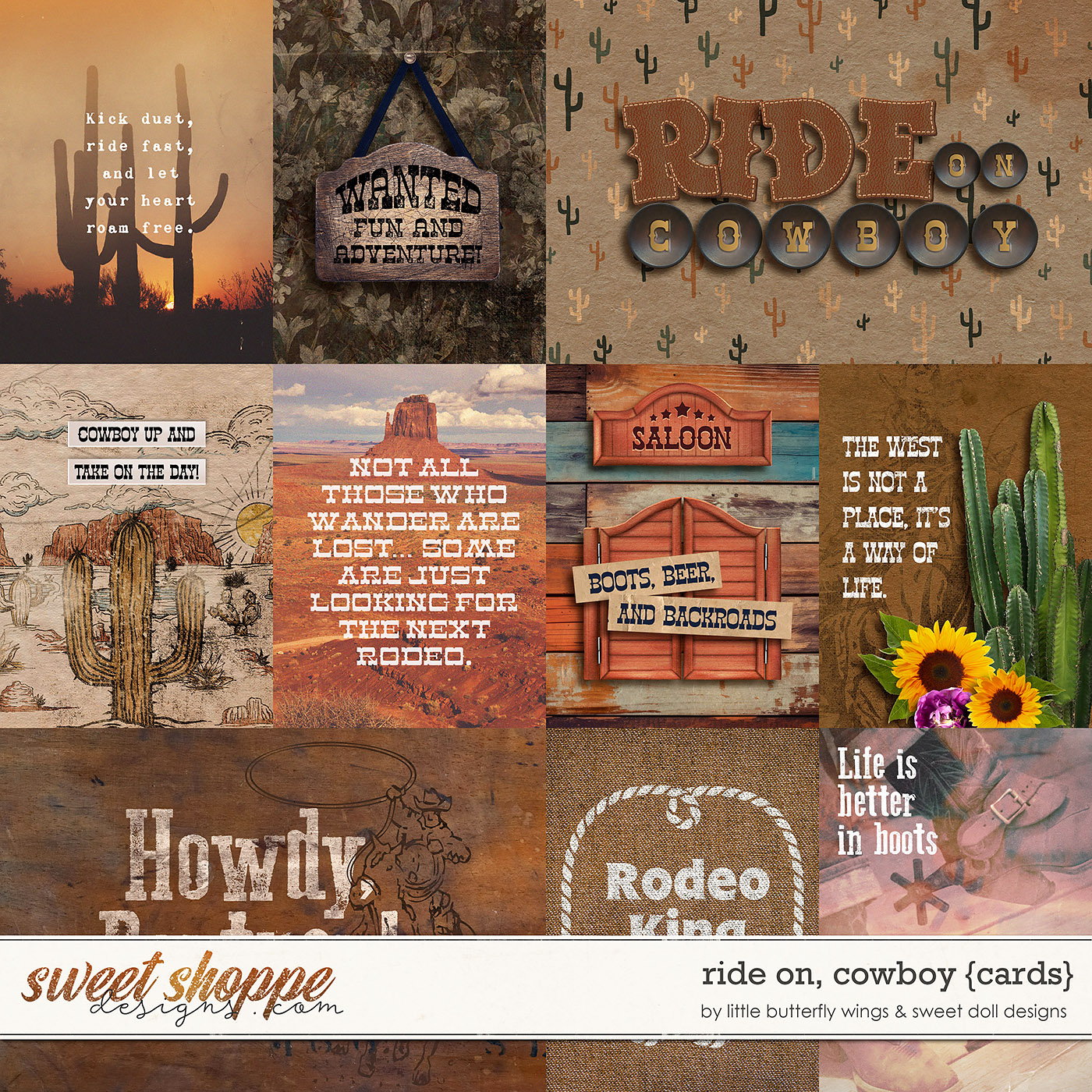 Ride On, Cowboy {cards} by Little Butterfly Wings & Sweet Doll designs