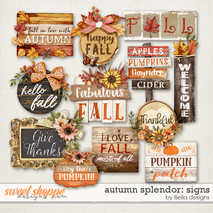 Autumn Splendor Signs by lliella designs