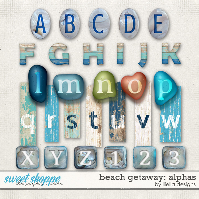 Beach Getaway Alphas by lliella designs