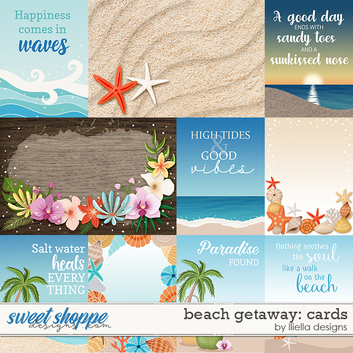 Beach Getaway Cards by lliella designs