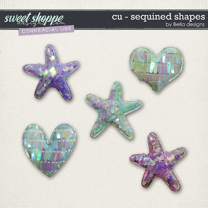 CU - Sequined Shapes 1 by lliella designs