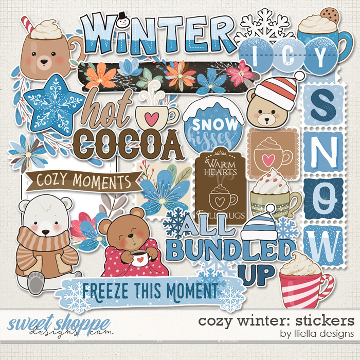 Cozy Winter Stickers by lliella designs