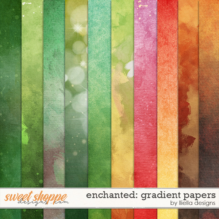 Enchanted Gradient Papers by lliella designs