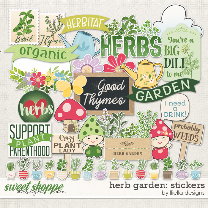 Herb Garden Stickers by lliella designs