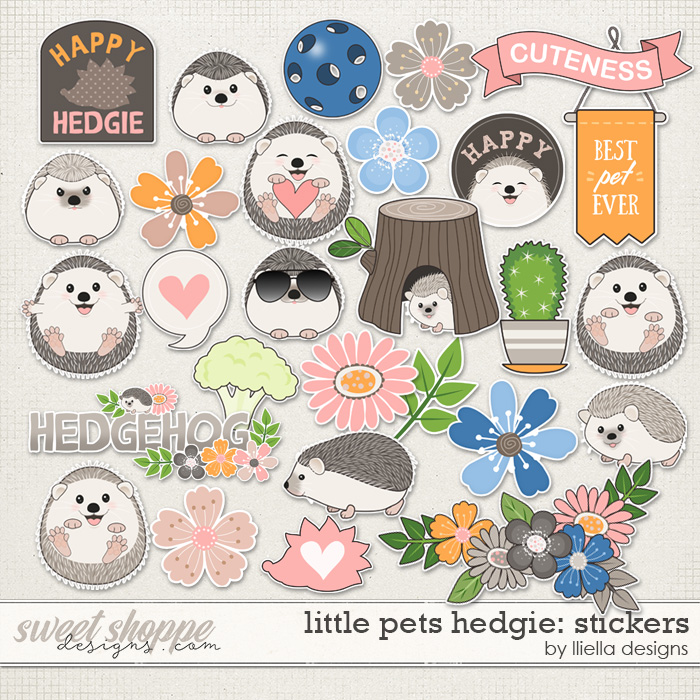 Little Pets Hedgie Stickers by lliella designs