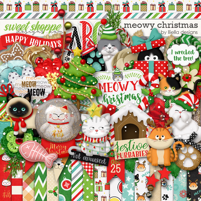 Meowy Christmas by lliella designs