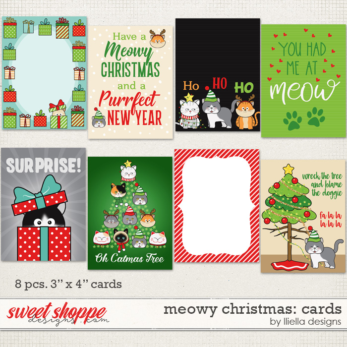 Meowy Christmas: Cards by lliella designs