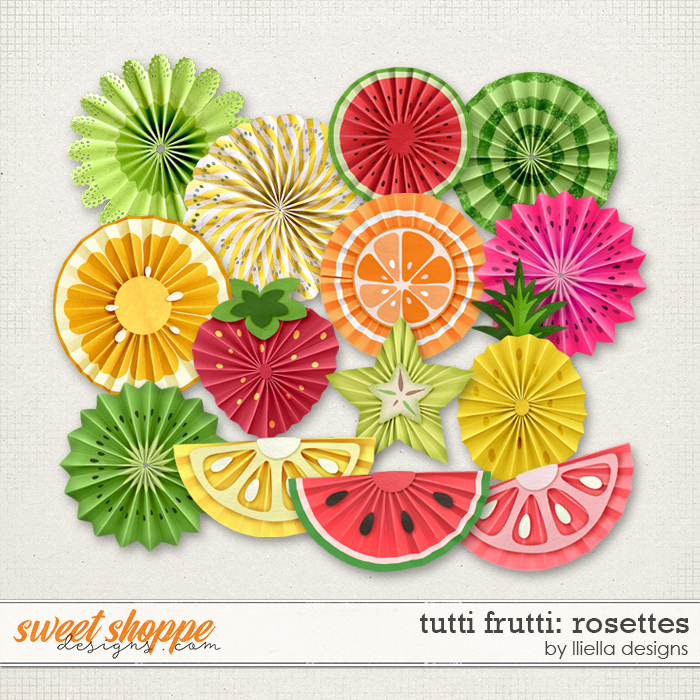 Tutti Frutti Rosettes by lliella designs