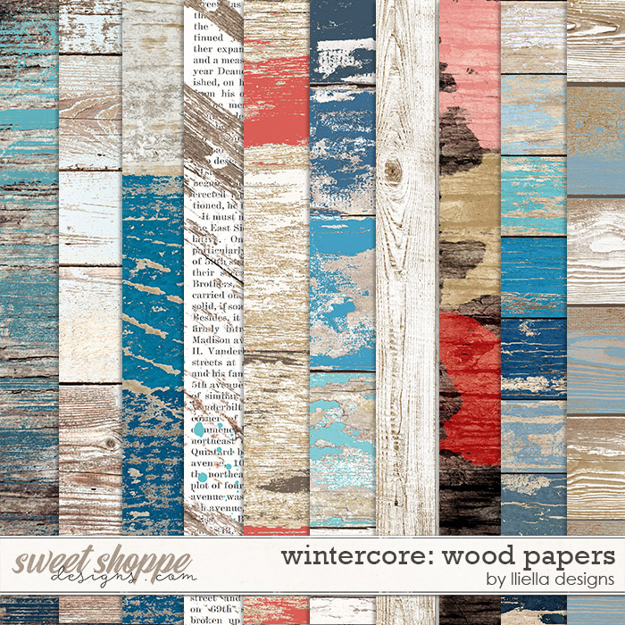 Wintercore Wood Papers by lliella designs