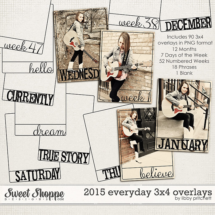 2015 Everyday 3x4 Overlays by Libby Pritchett 2015 Everyday 3x4 Overlays by Libby Pritchett