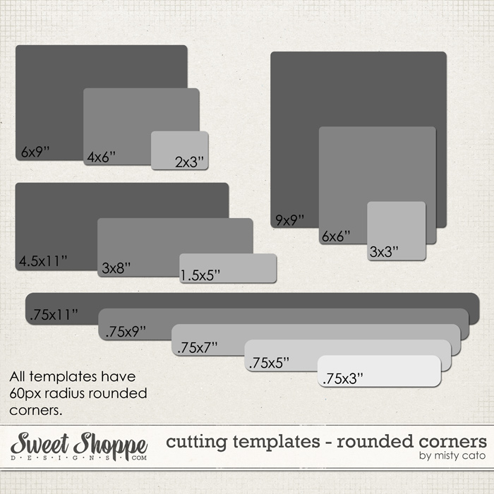 Cutting Templates - Rounded Corners by Misty Cato Cutting Templates - Rounded Corners by Misty Cato