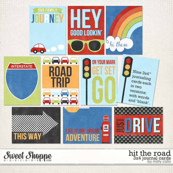 Hit the Road 3x4 Journal Cards by Misty Cato Hit the Road 3x4 Journal Cards by Misty Cato
