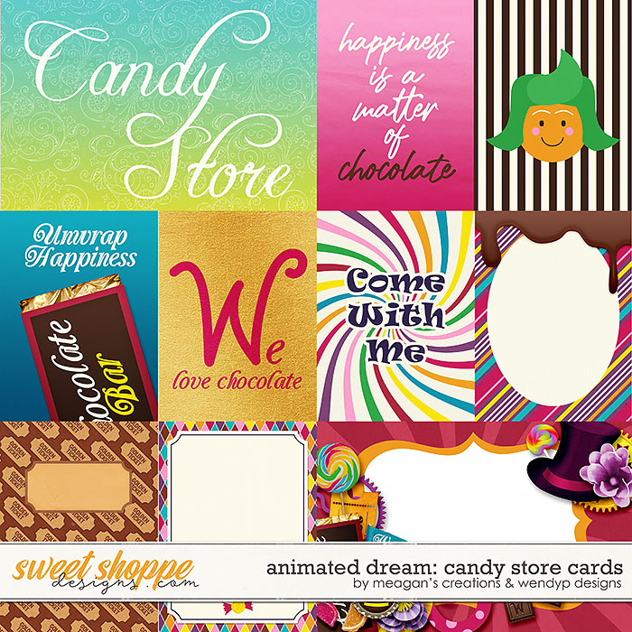 Animated Dream: Candy Store - Cards by Meagan's Creations & WendyP Designs