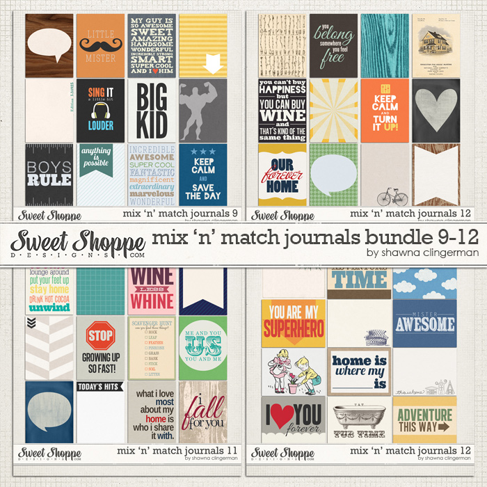 Mix 'n' Match Journals Bundle 9-12 by Shawna Clingerman Mix 'n' Match Journals Bundle 9-12 by Shawna Clingerman