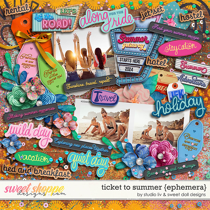 Ticket to Summer {+ephemera} by Studio Liv & Sweet Doll designs