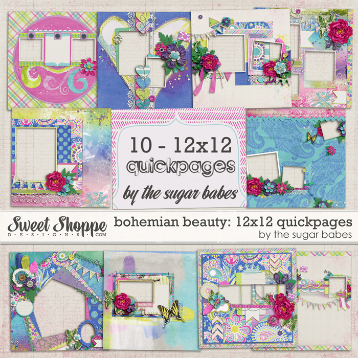 *FREE with your $20 Purchase* Bohemian Beauty 8x8 Quickpages by The SugarBabes