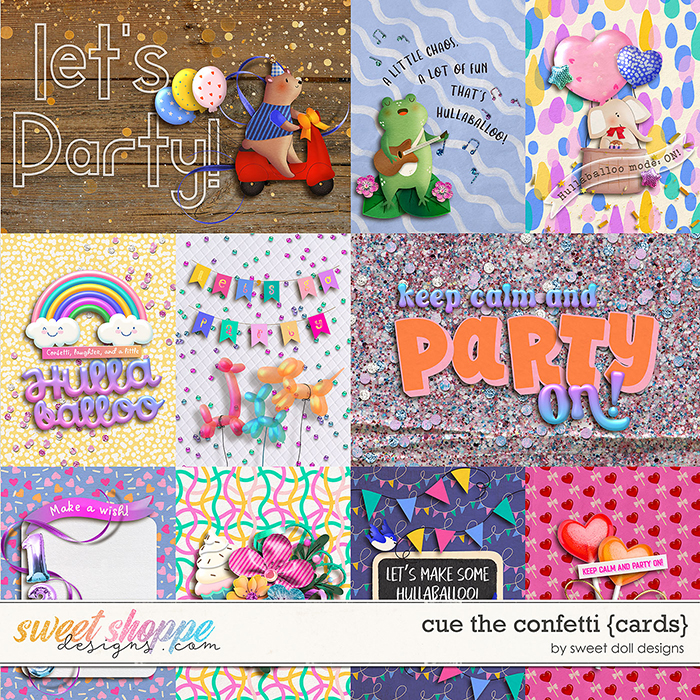 Cue the confetti {cards} by Sweet Doll designs