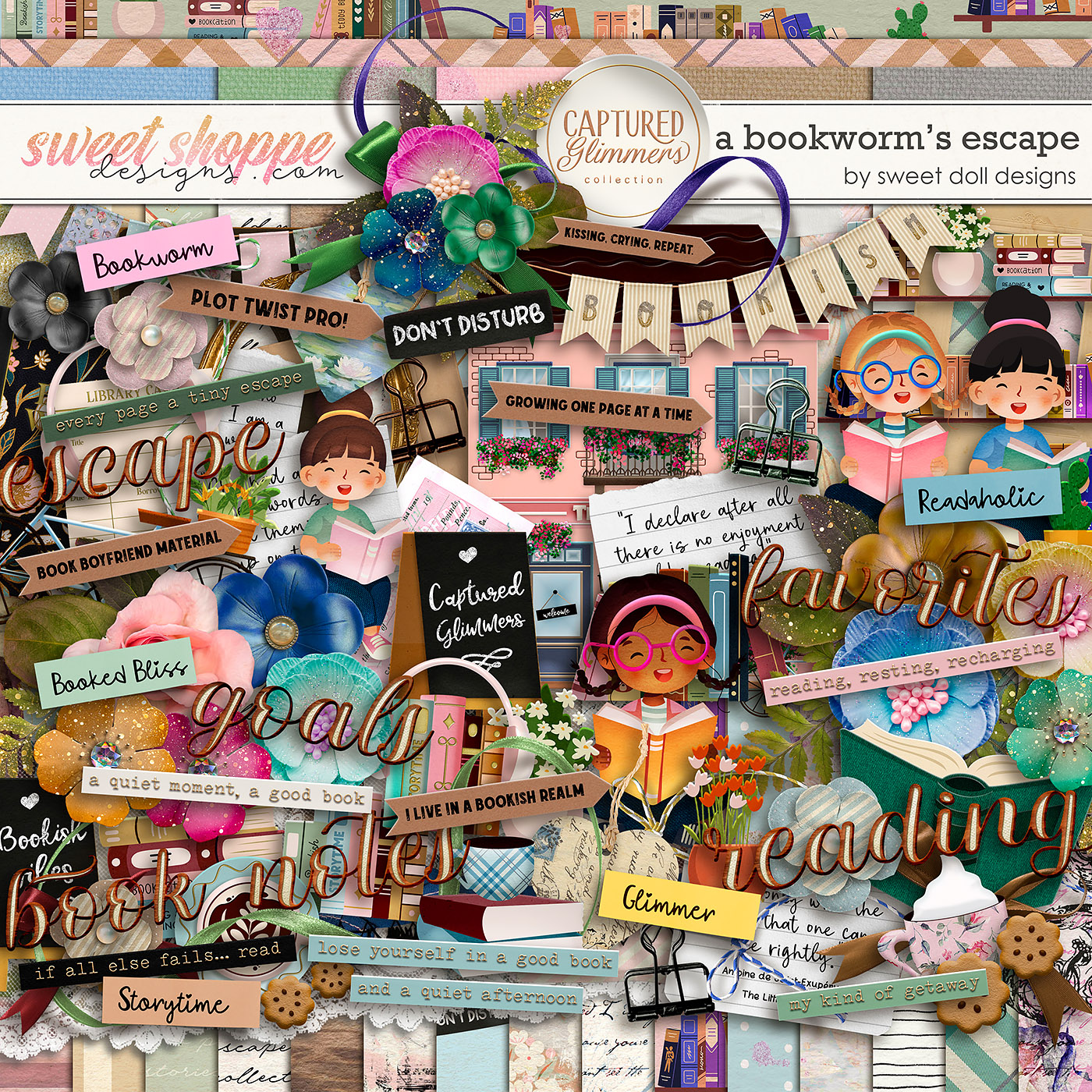 Captured Glimmers: A Bookworm’s Escape Kit by Sweet Doll designs