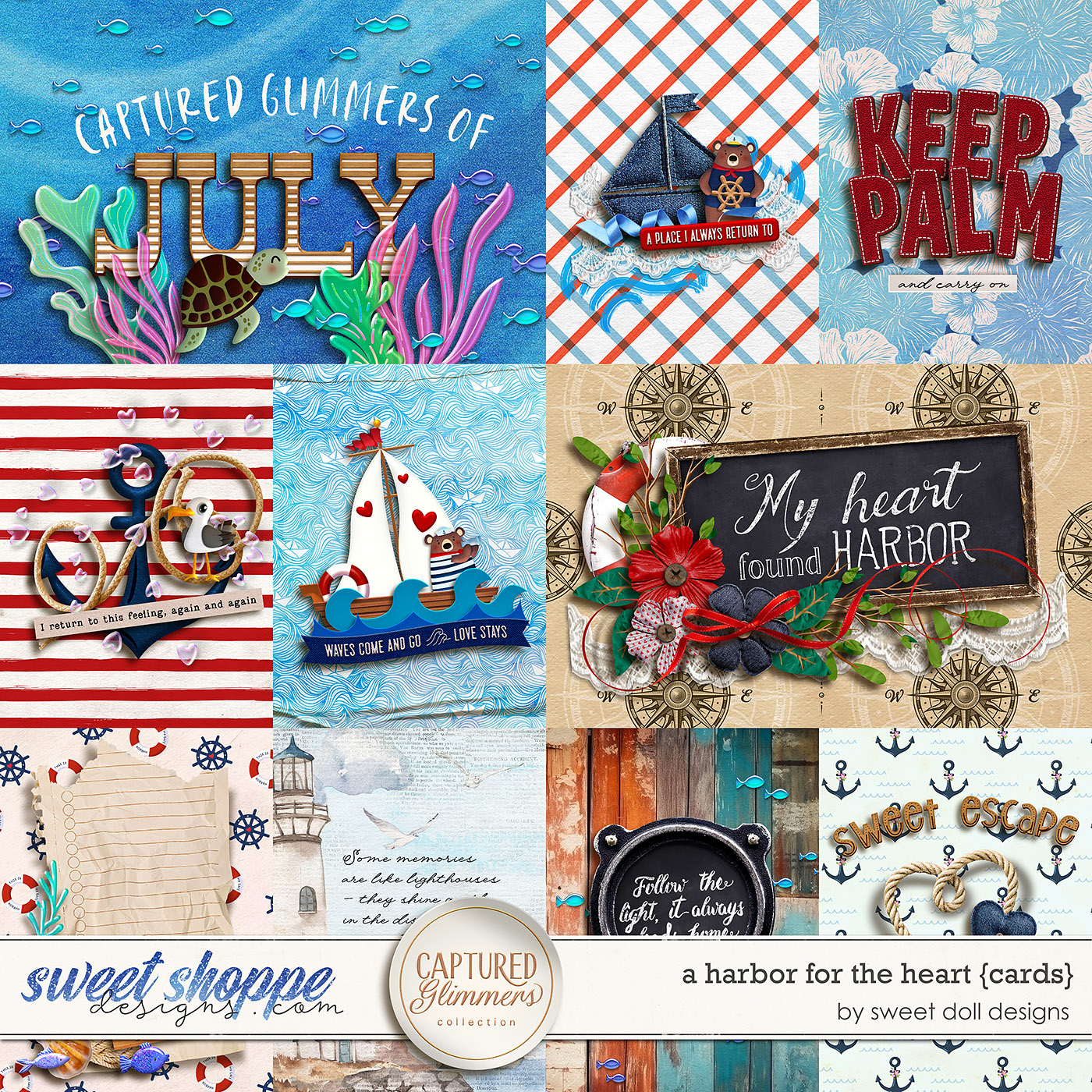Captured Glimmers: A Harbor for the Heart {cards} by Sweet Doll designs