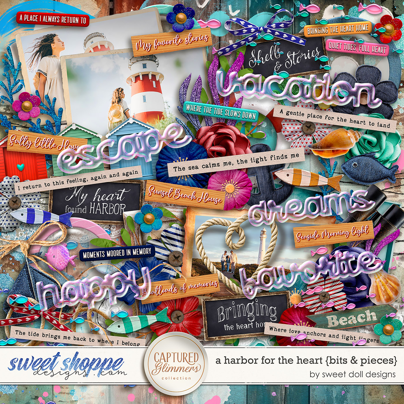 Captured Glimmers: A Harbor for the Heart {bits & pieces} by Sweet Doll designs