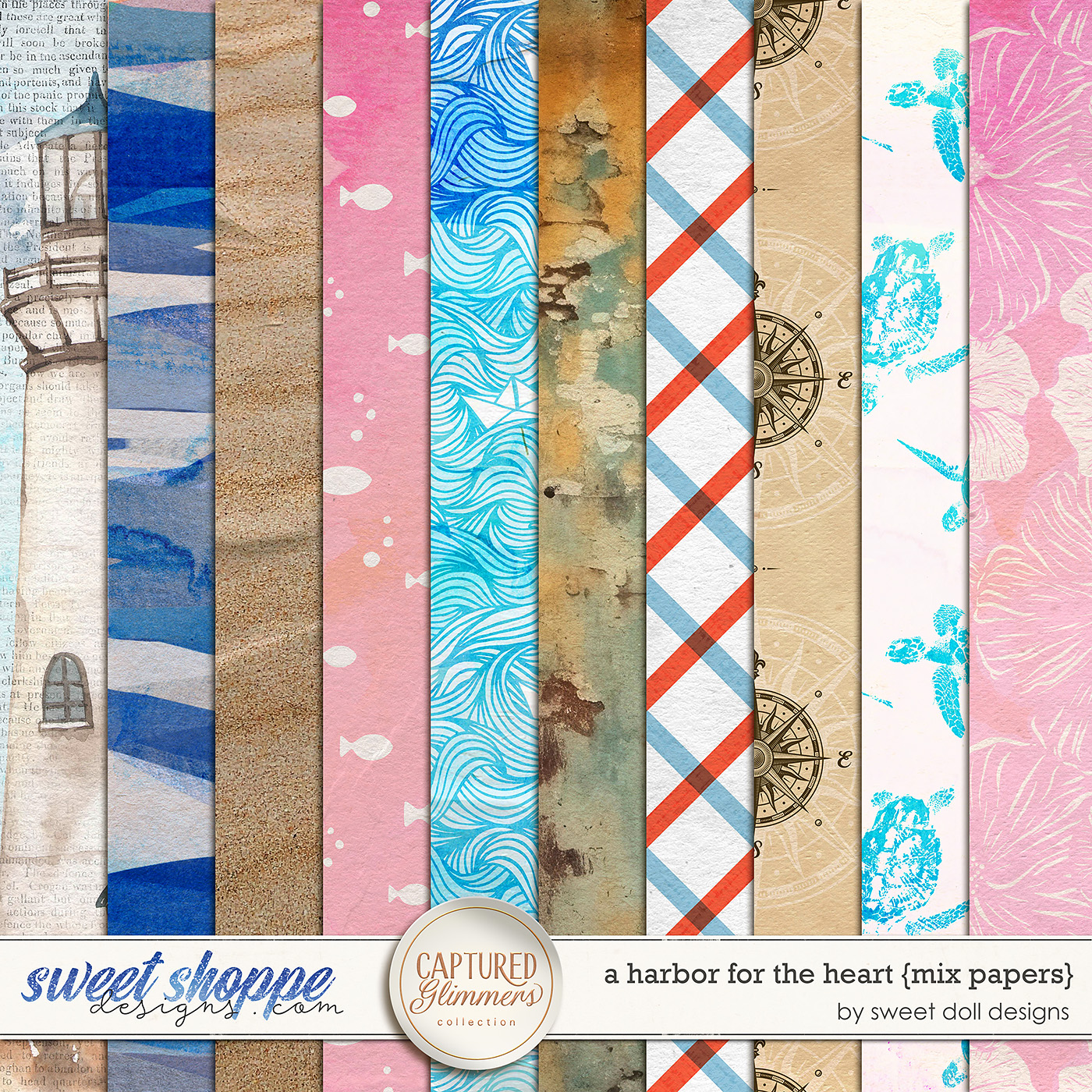 Captured Glimmers: A Harbor for the Heart {mix papers} by Sweet Doll designs