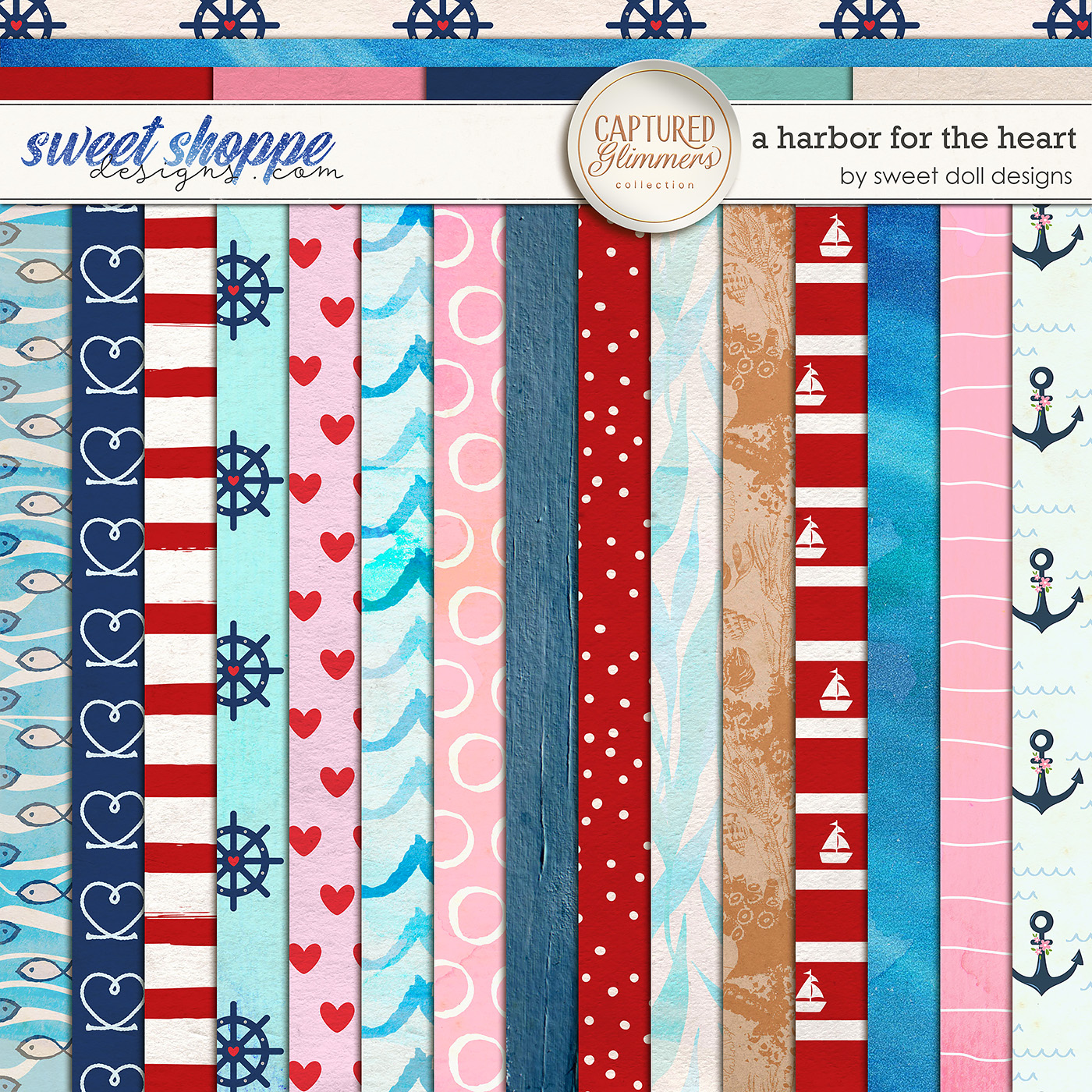 Captured Glimmers: A Harbor for the Heart Papers by Sweet Doll designs