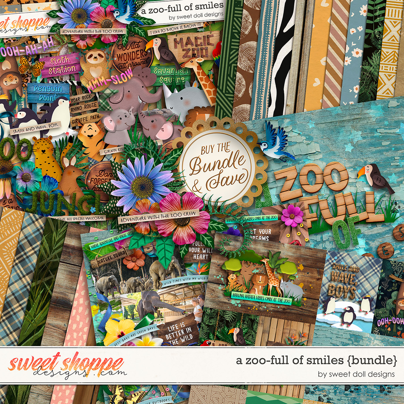 A Zoo-full of Smiles {bundle} by Sweet Doll designs