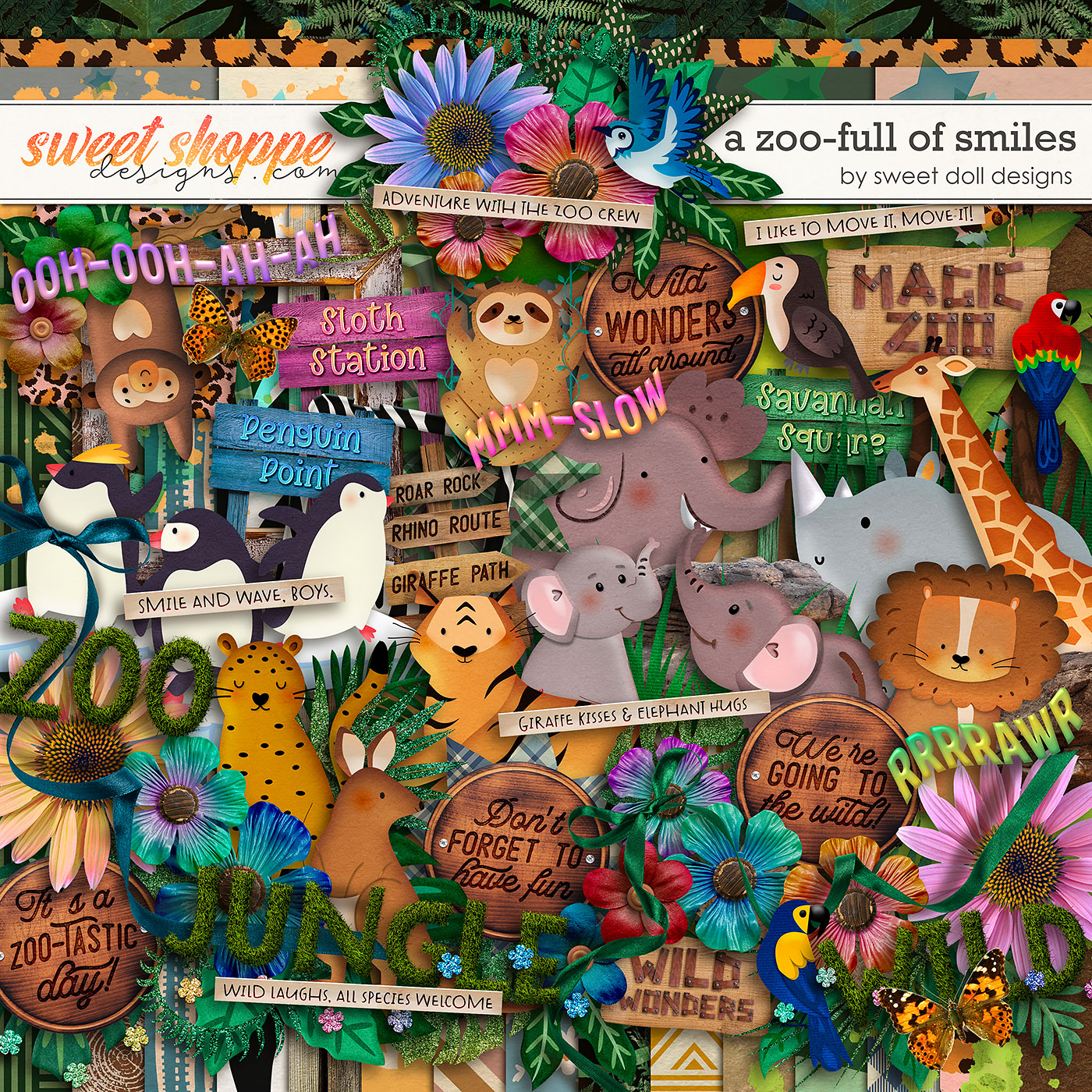 A Zoo-full of Smiles Kit by Sweet Doll designs