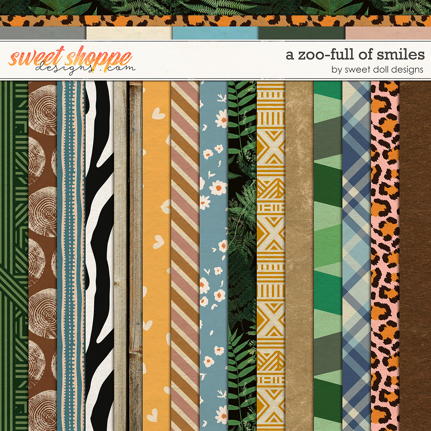 A Zoo-full of Smiles Papers by Sweet Doll designs