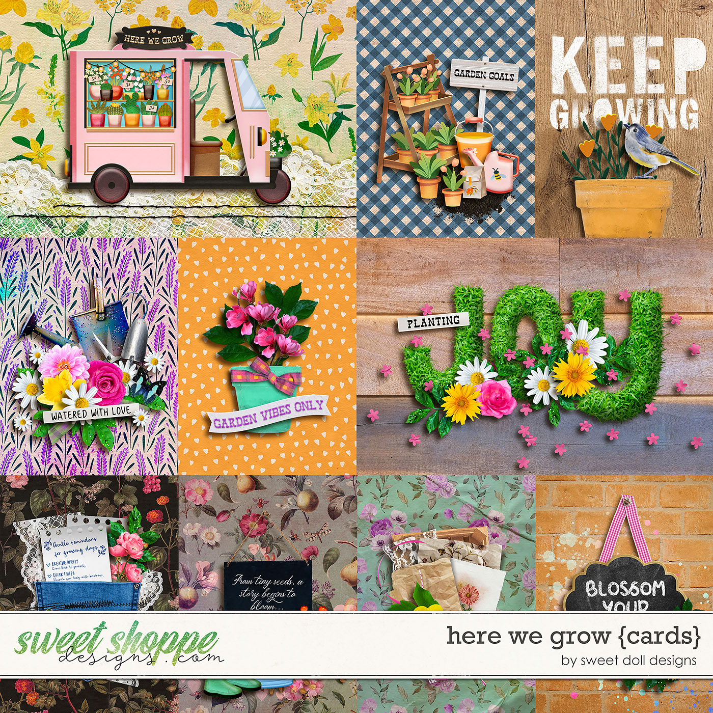 Here We Grow {cards} by Sweet Doll designs